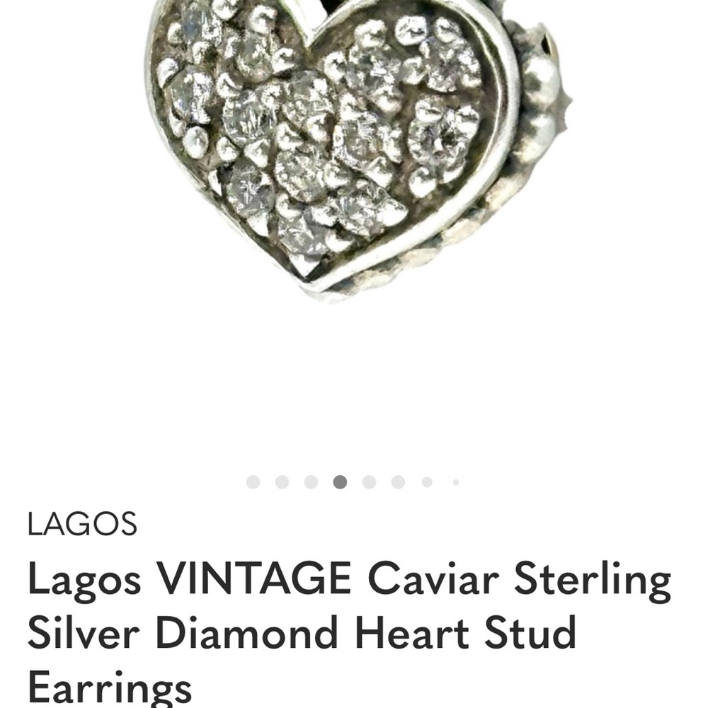 LAGOS Diamond Heart Earrings - Picture 7 of 7